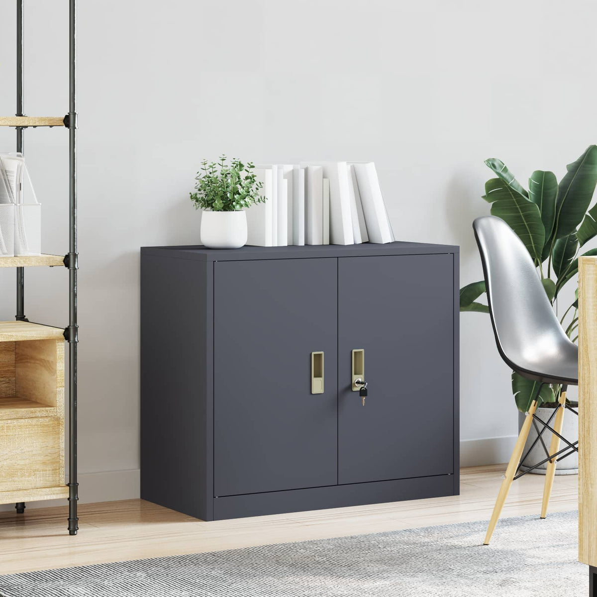 Storage Cabinet Anthracite 80 x 40 x 70 cm Steel