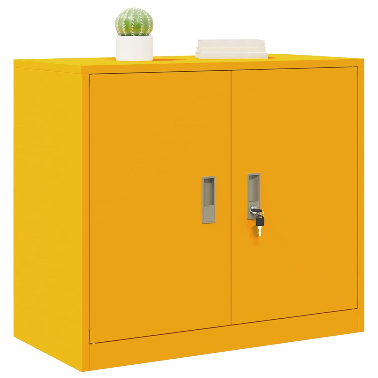 Storage Cabinet Mustard Yellow 80 x 40 x 70 cm Steel