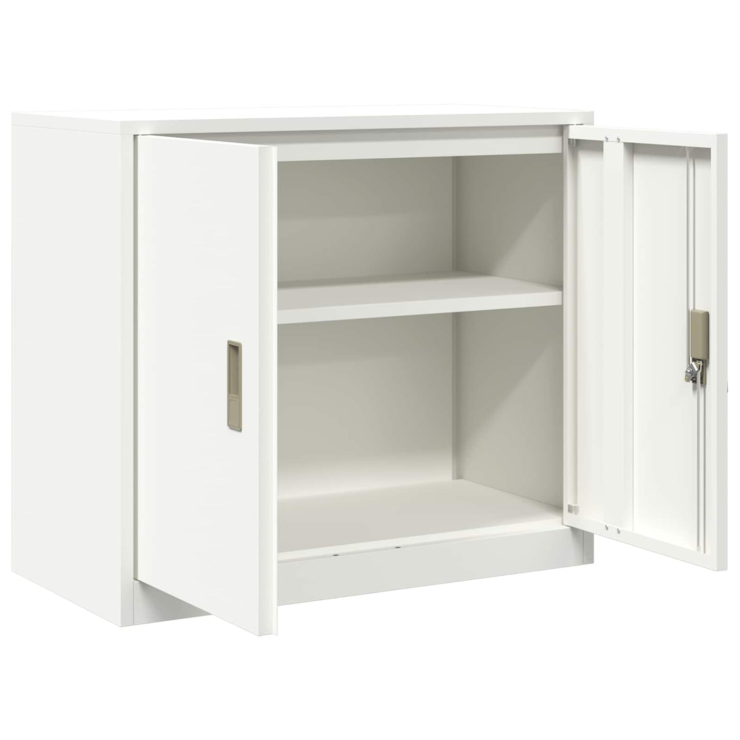 Storage Cabinet White 80 x 40 x 70 cm Steel