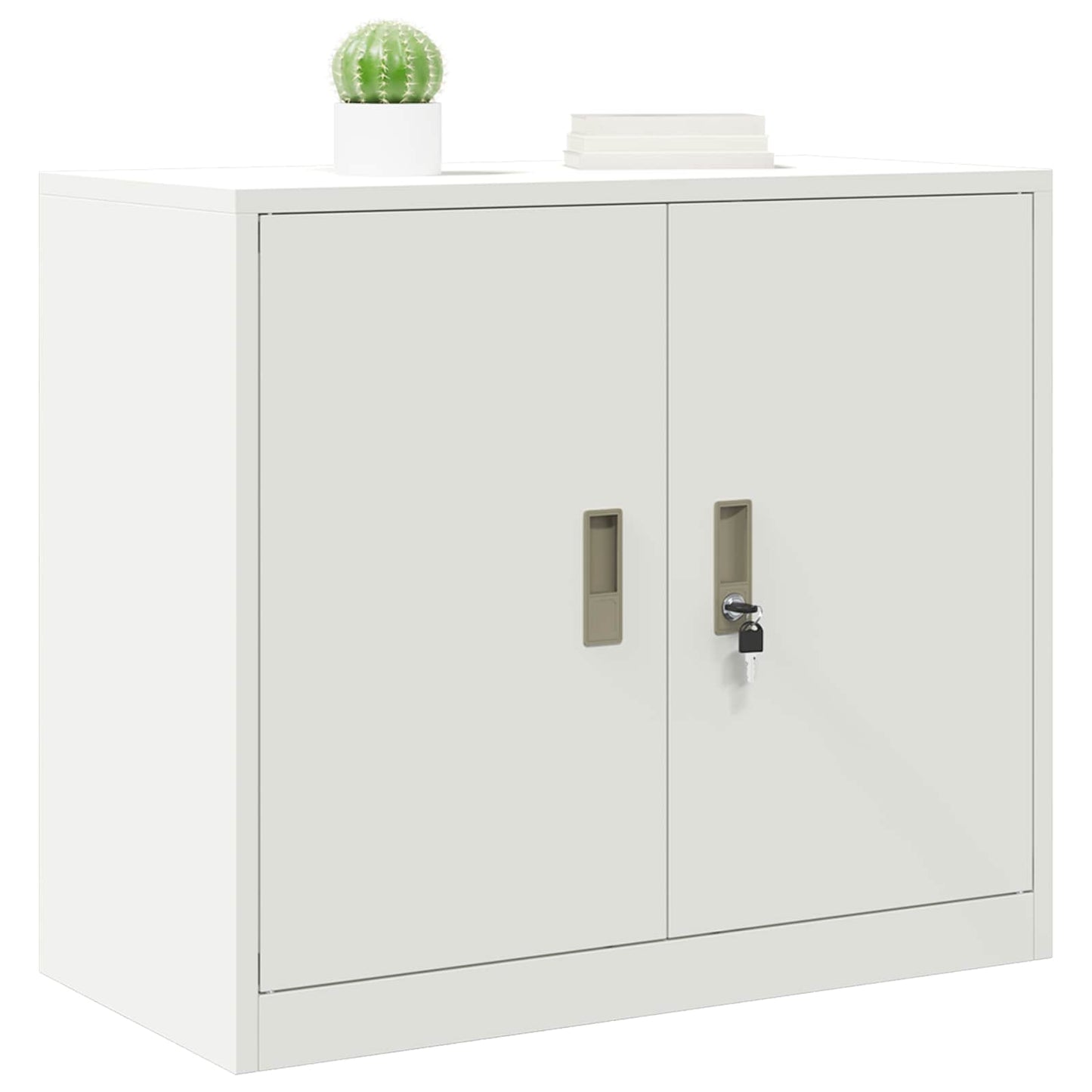 Storage Cabinet White 80 x 40 x 70 cm Steel