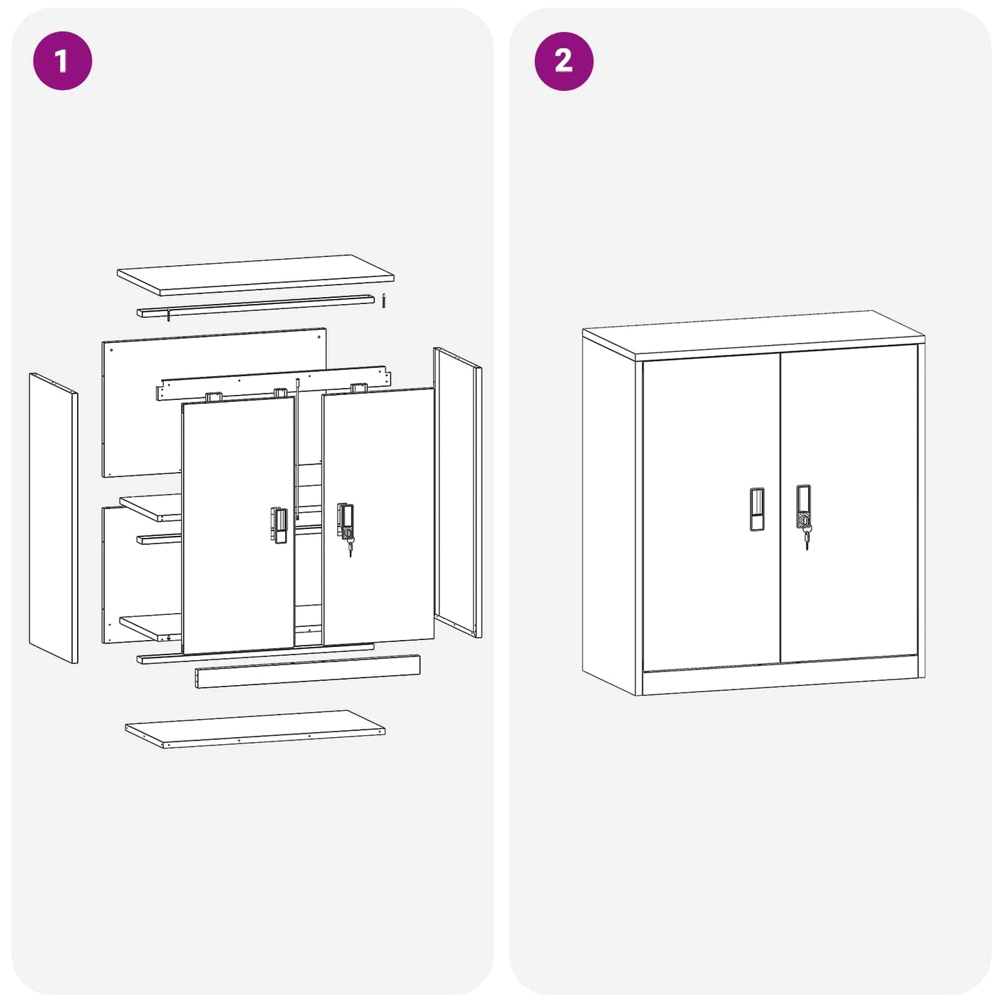 Storage Cabinet Pink 80 x 40 x 90 cm Steel