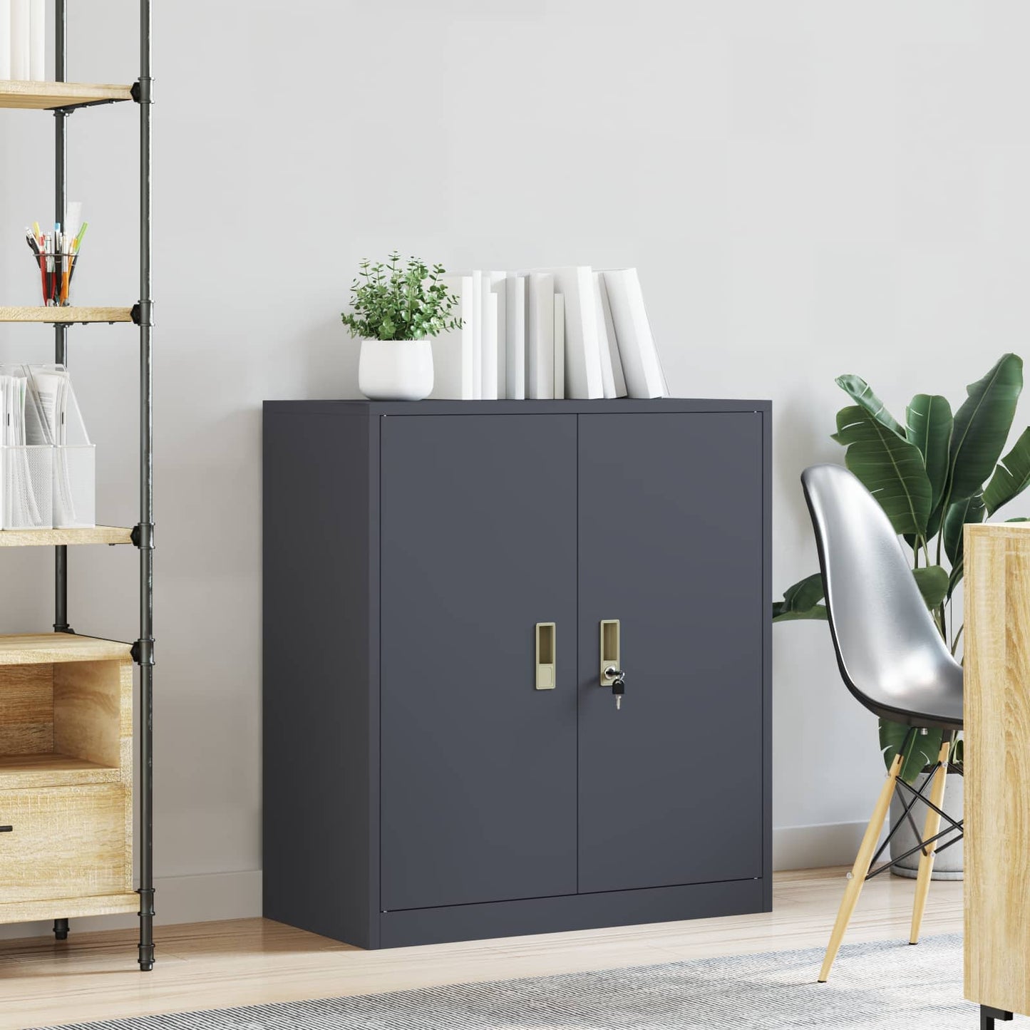 Storage Cabinet Anthracite 80 x 40 x 90 cm Steel