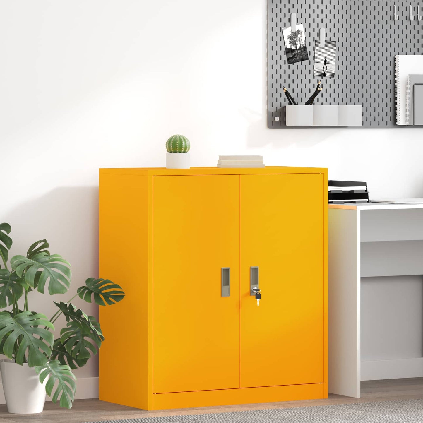 Storage Cabinet Mustard Yellow 80 x 40 x 90 cm Steel