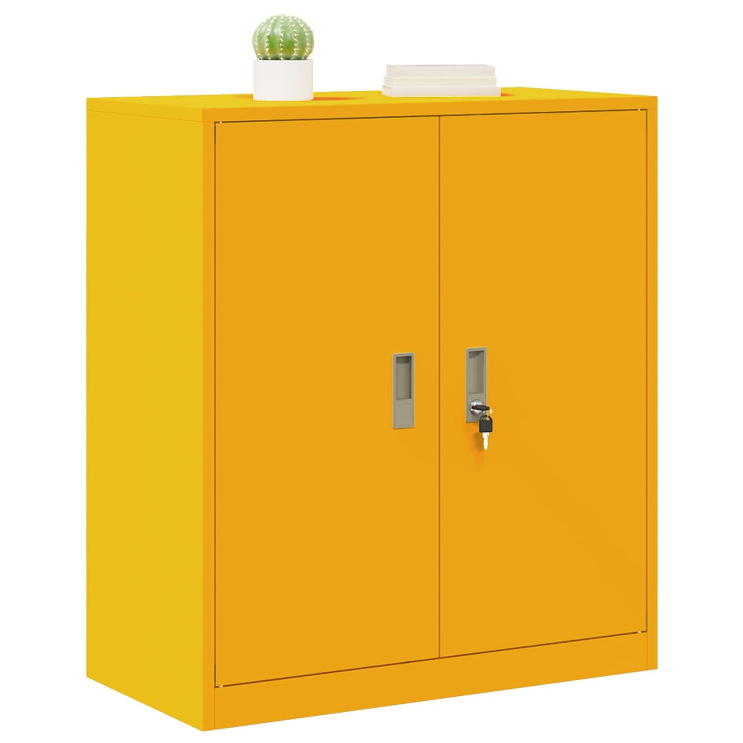 Storage Cabinet Mustard Yellow 80 x 40 x 90 cm Steel