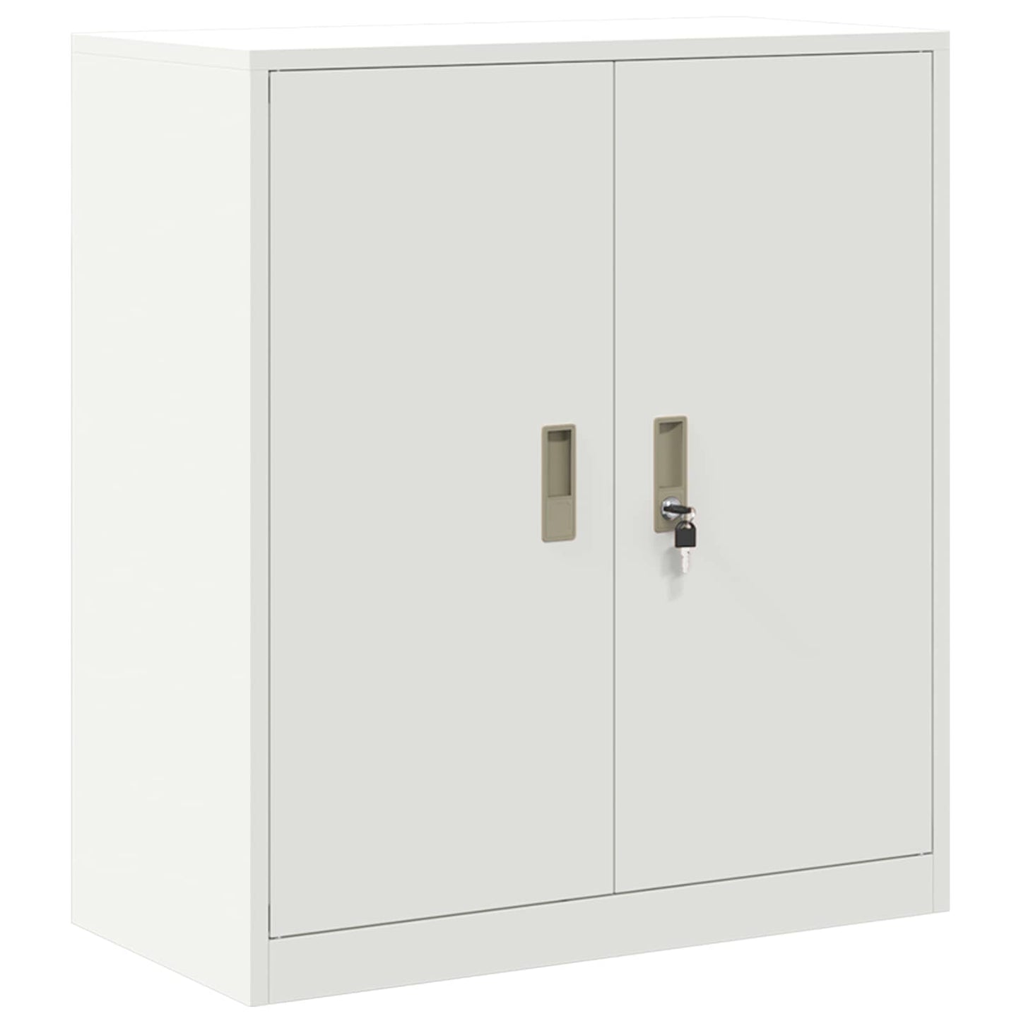 Storage Cabinet White 80 x 40 x 90 cm Steel