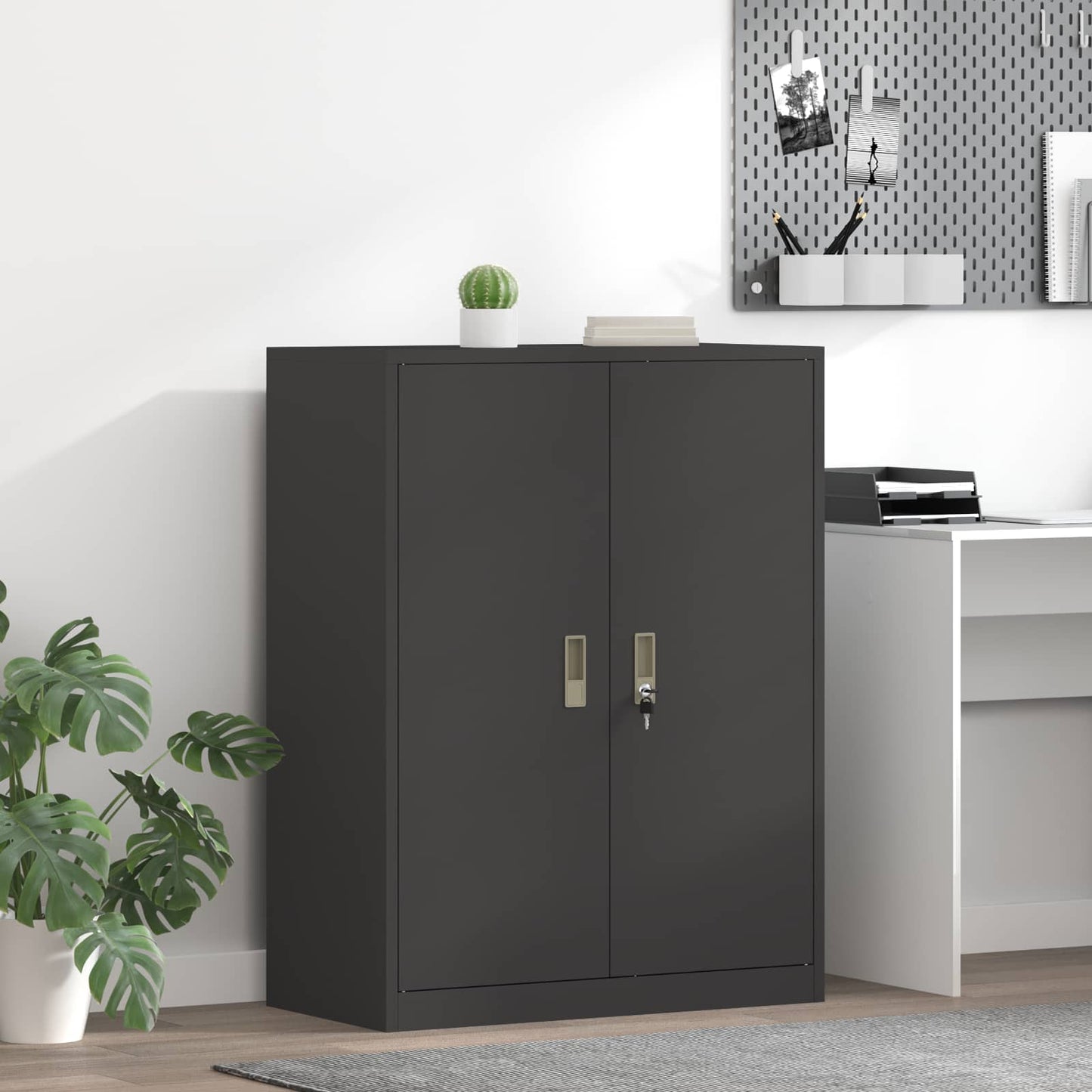 Storage Cabinet Black 80 x 40 x 105 cm Steel
