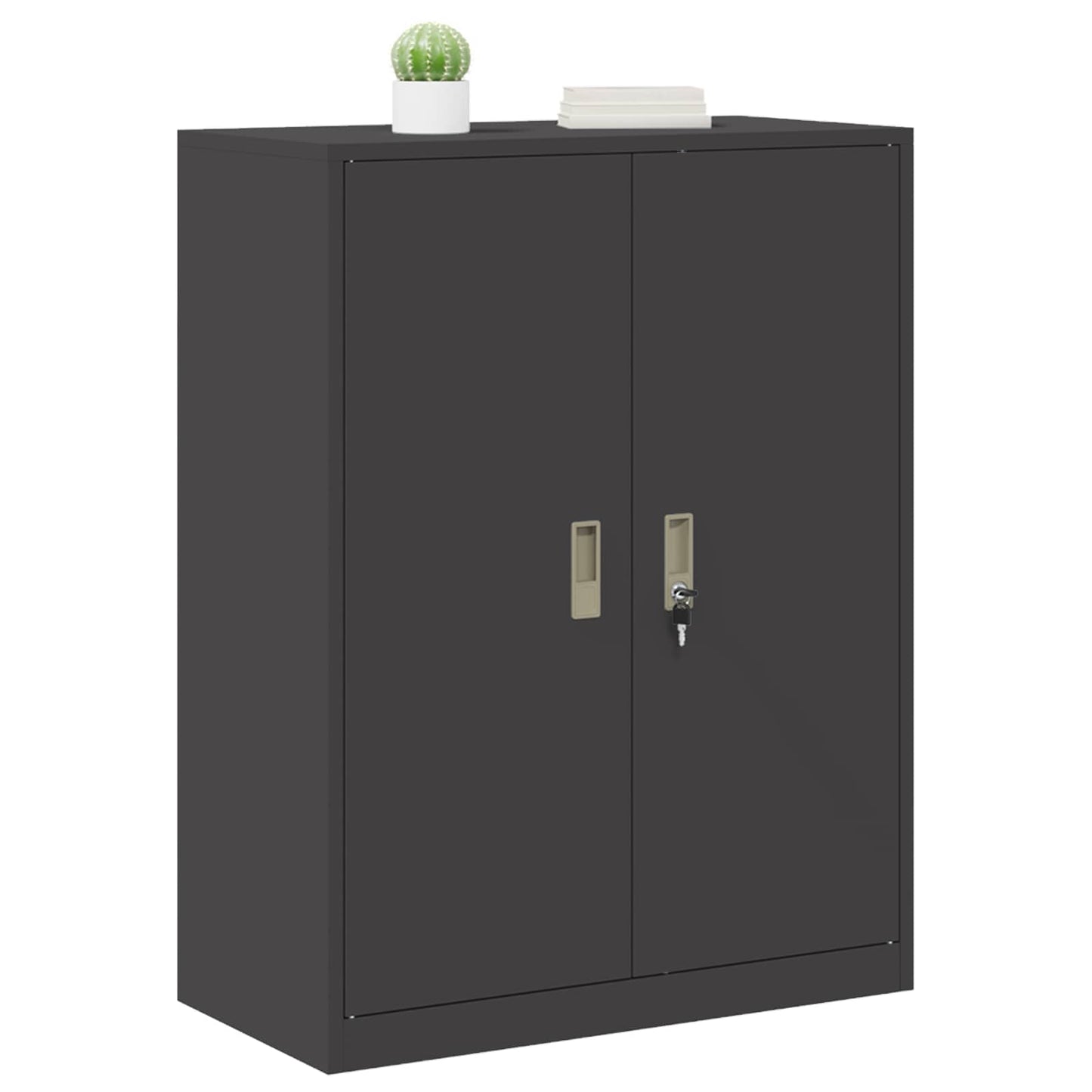Storage Cabinet Black 80 x 40 x 105 cm Steel