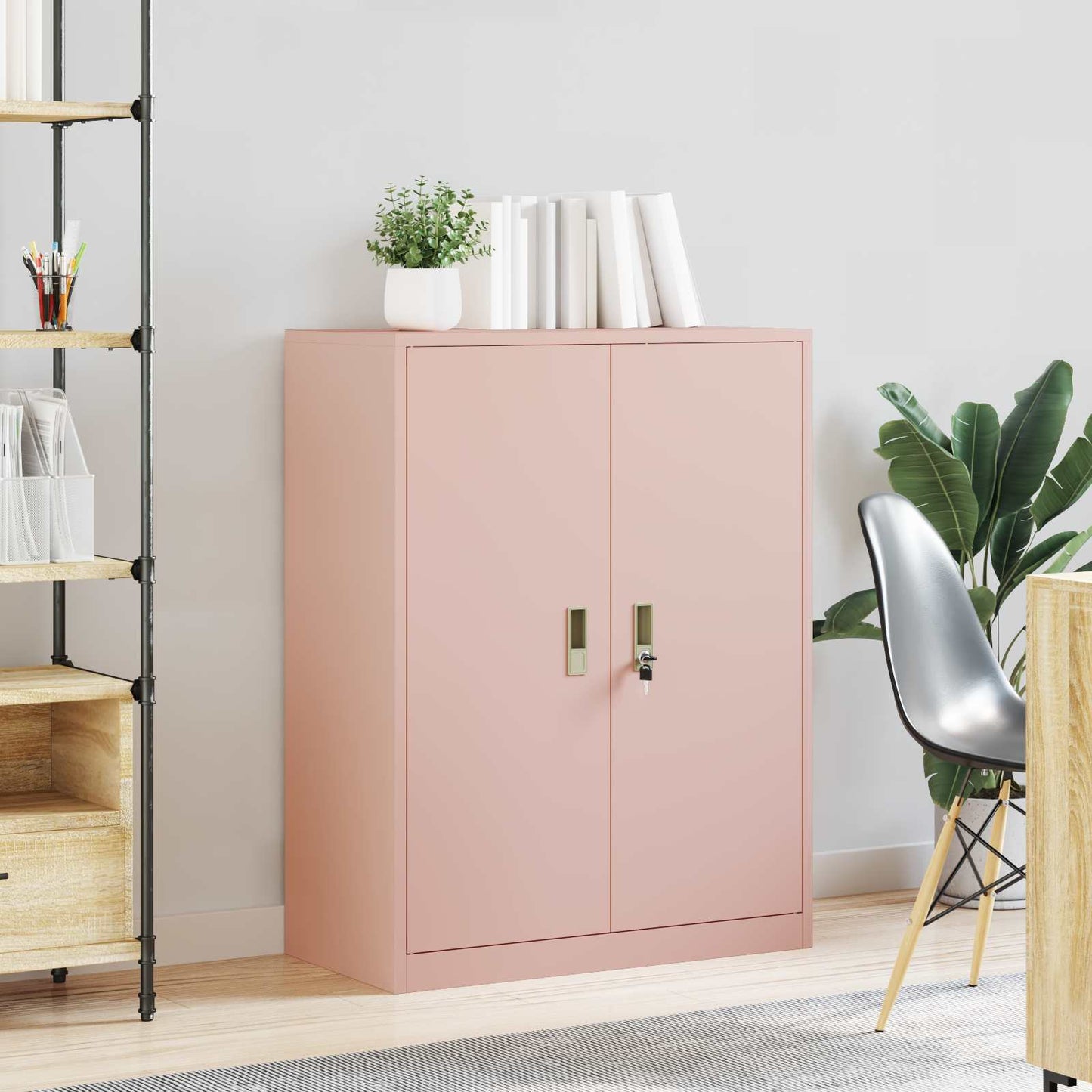 Storage Cabinet Pink 80 x 40 x 105 cm Steel