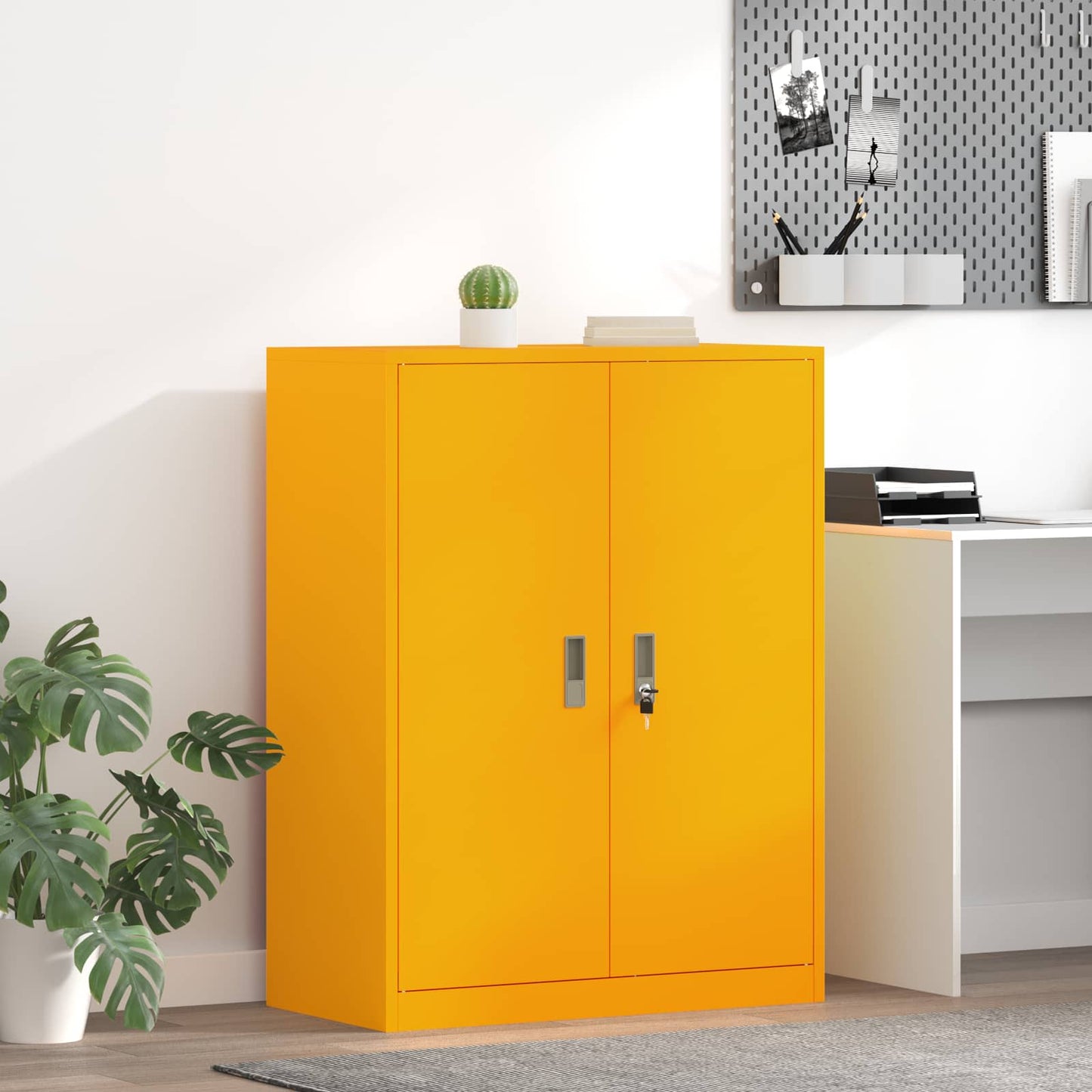 Storage Cabinet Mustard Yellow 80 x 40 x 105 cm Steel