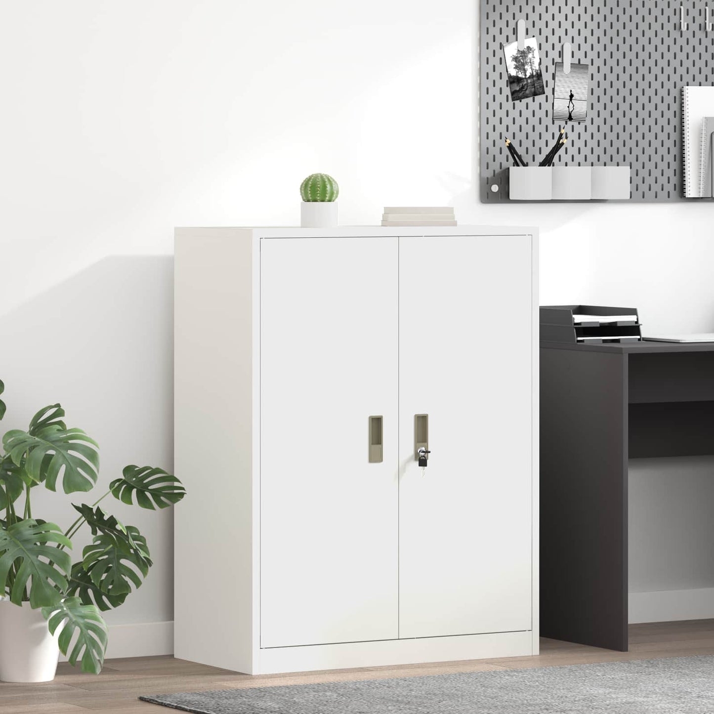 Storage Cabinet White 80 x 40 x 105 cm Steel