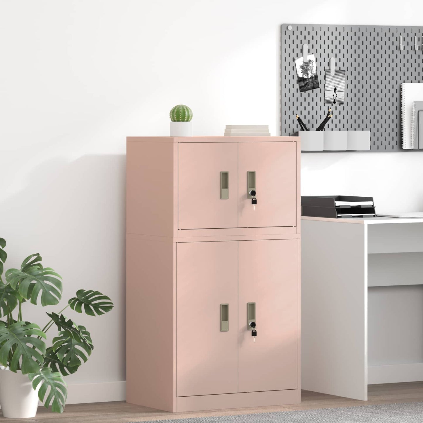 Storage Cabinet Pink 60 x 40 x 40 cm Steel