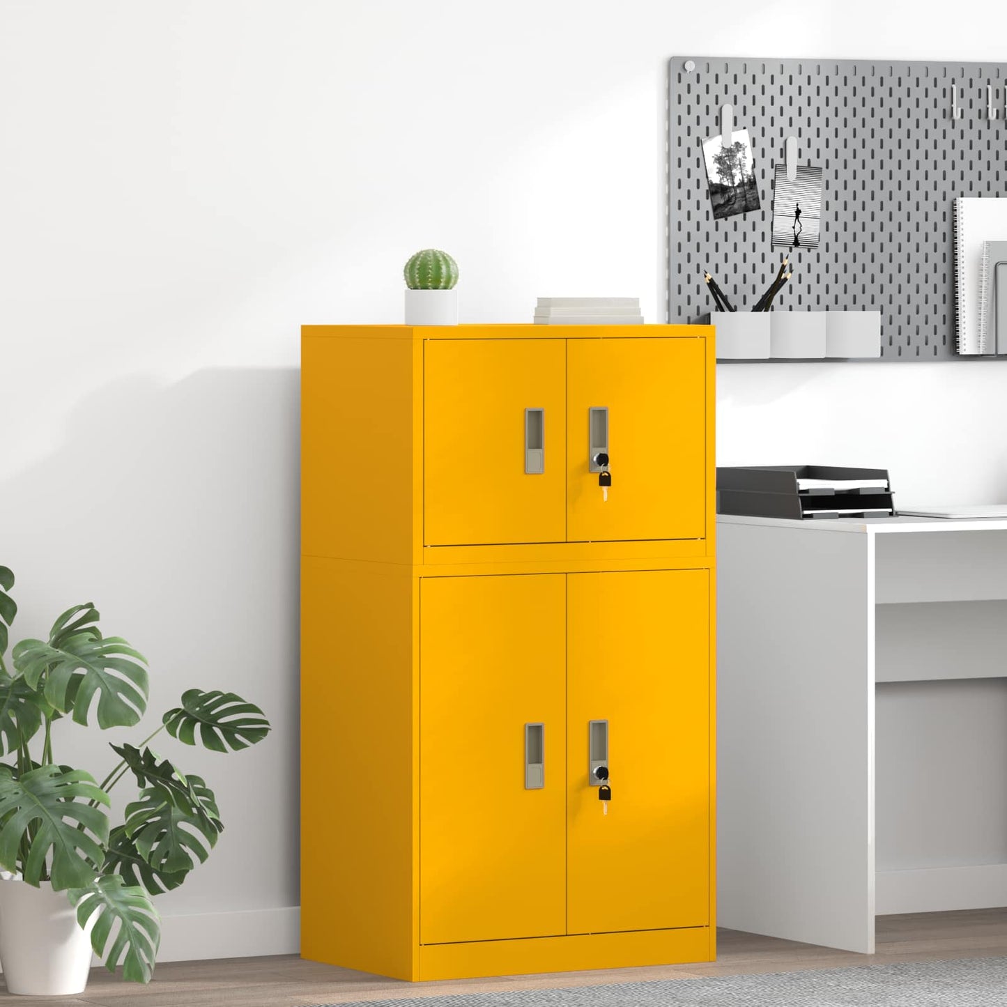 Storage Cabinet Mustard Yellow 60 x 40 x 40 cm Steel