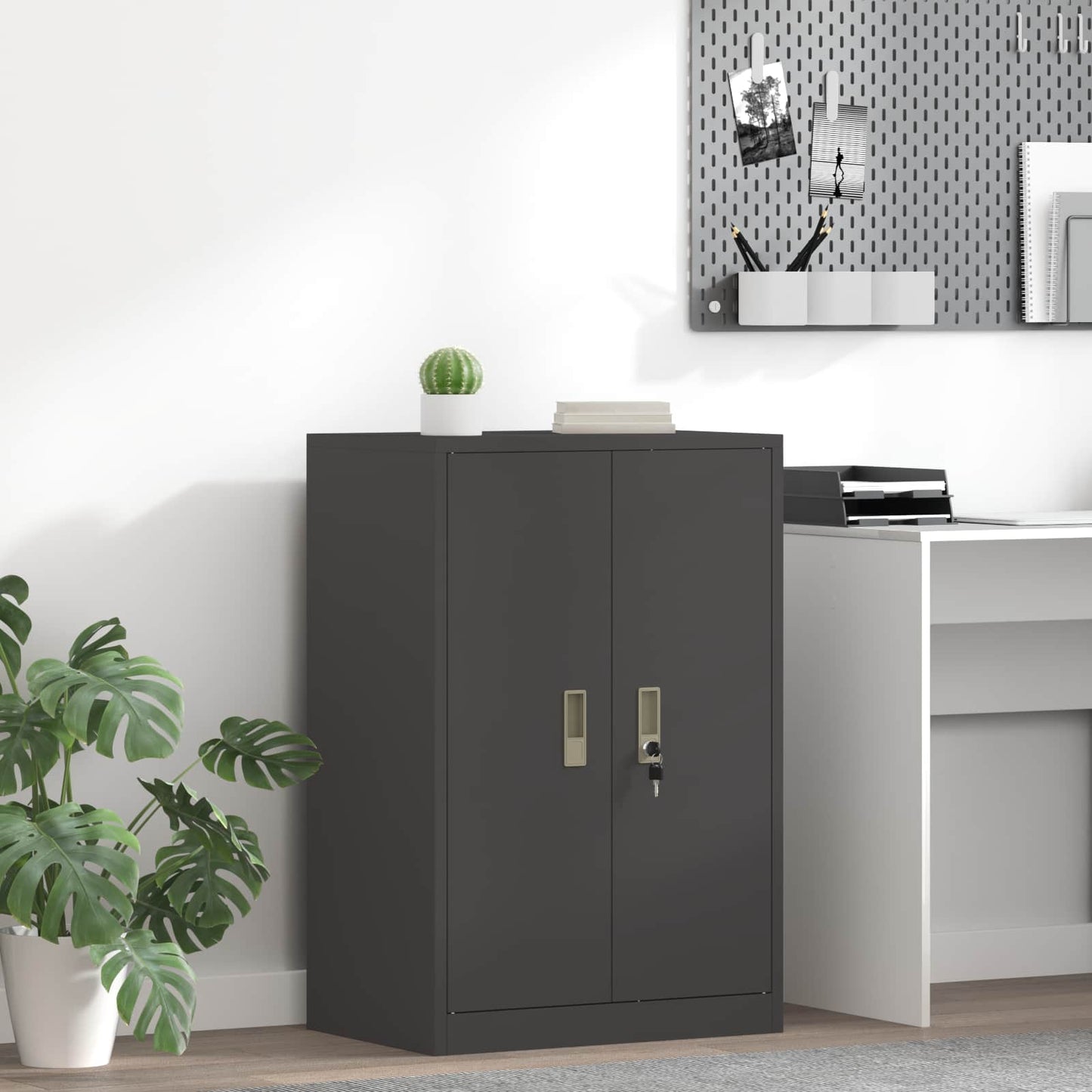 Storage Cabinet Black 60 x 40 x 90 cm Steel