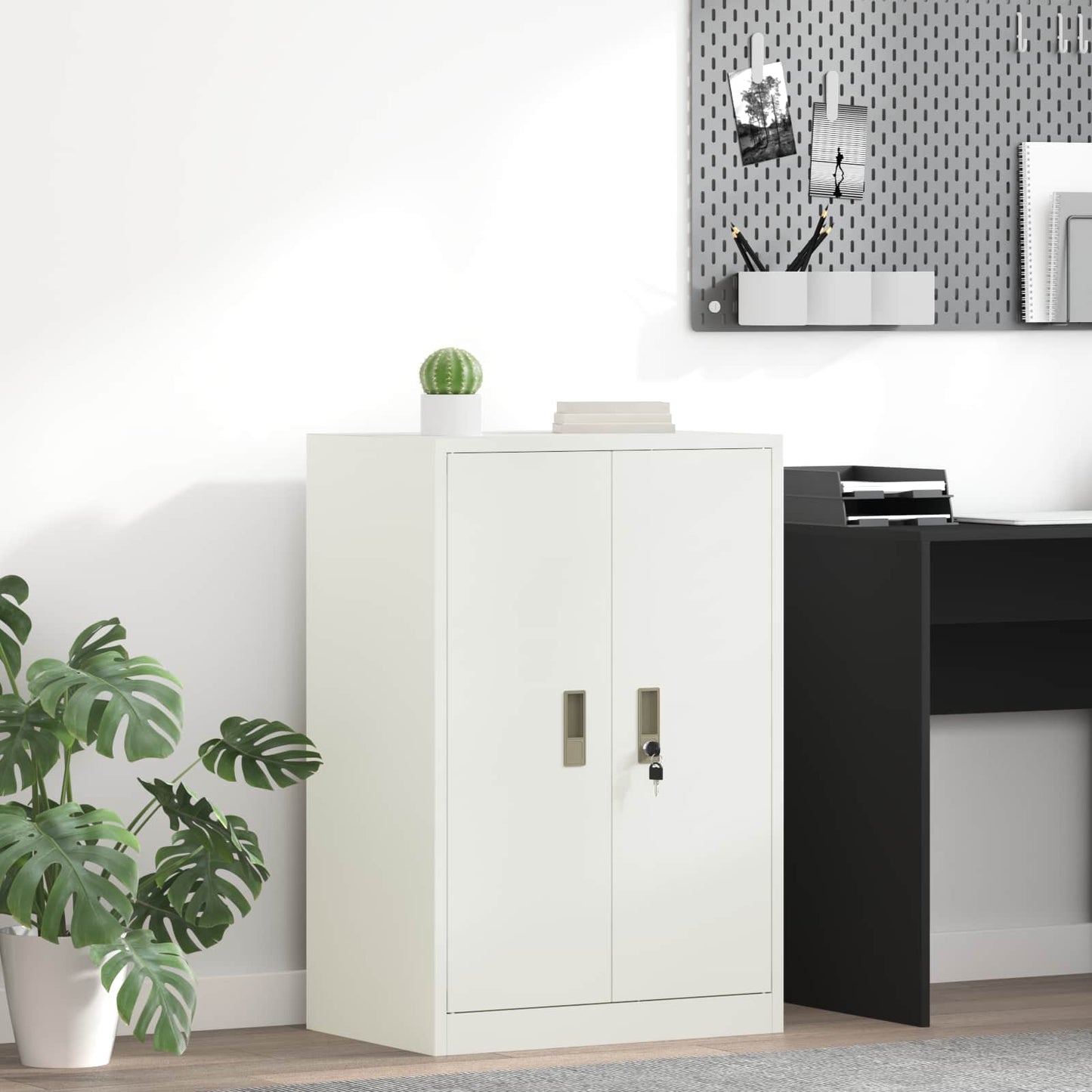 Storage Cabinet White 60 x 40 x 90 cm Steel