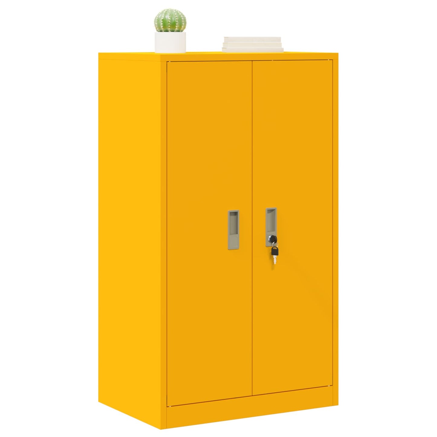 Storage Cabinet Mustard Yellow 60 x 40 x 105 cm Steel