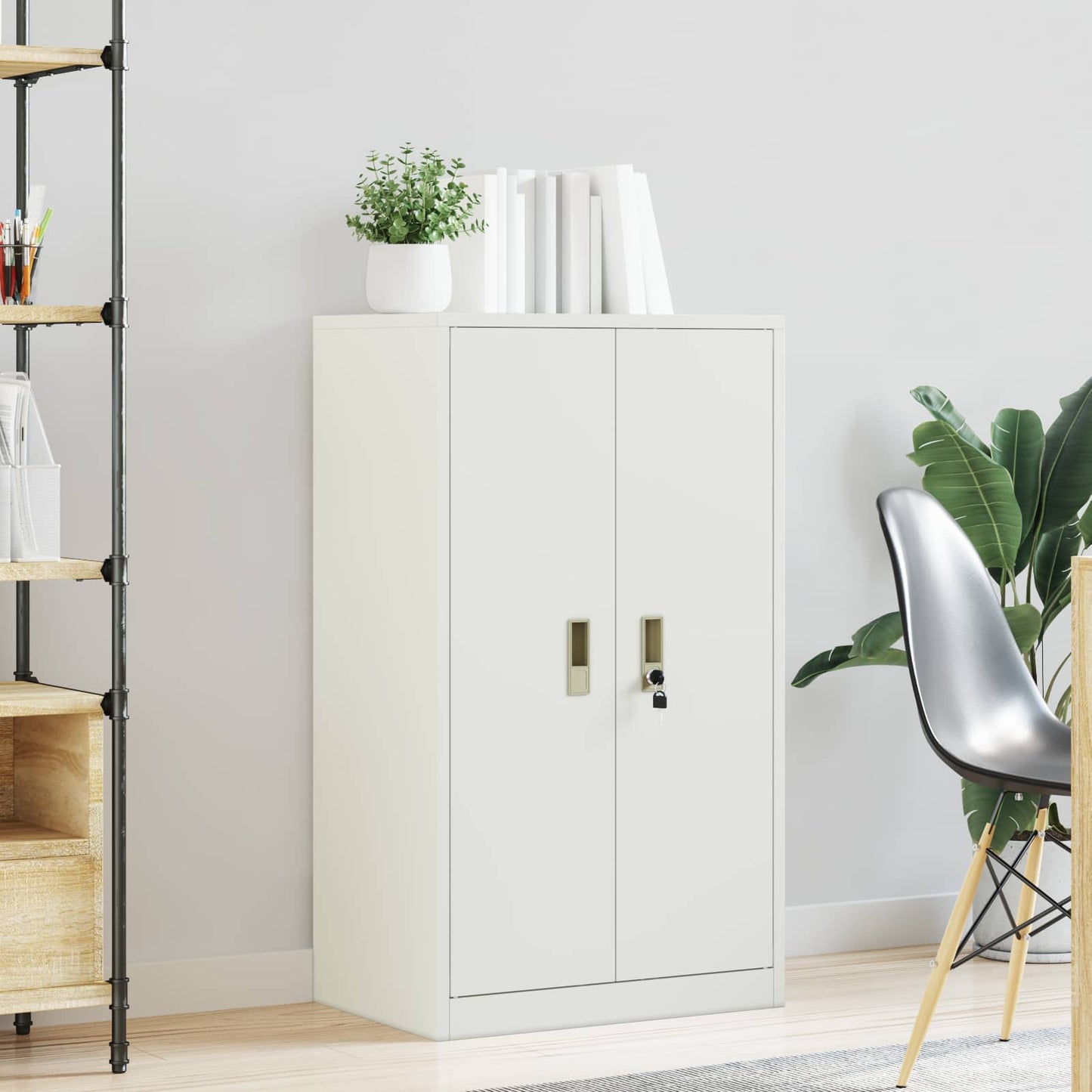Storage Cabinet White 60 x 40 x 105 cm Steel