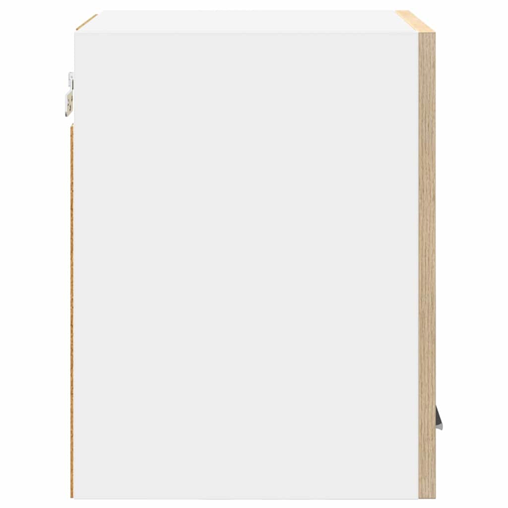 Hanging Cabinet Sonoma Oak and White 30 x 31 x 40 cm
