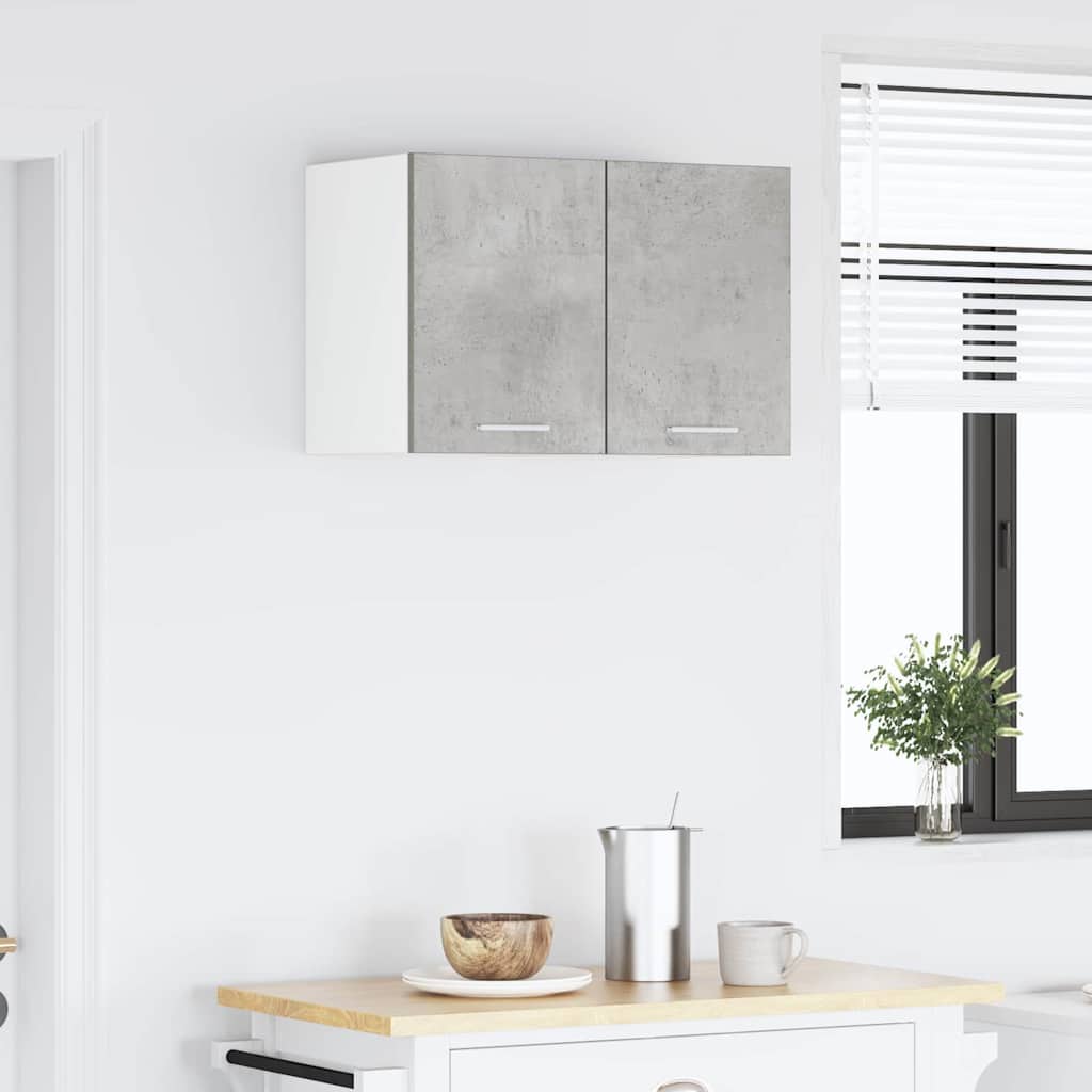 Hanging Cabinet 2 pcs Concrete Grey and White 30 x 31 x 40 cm