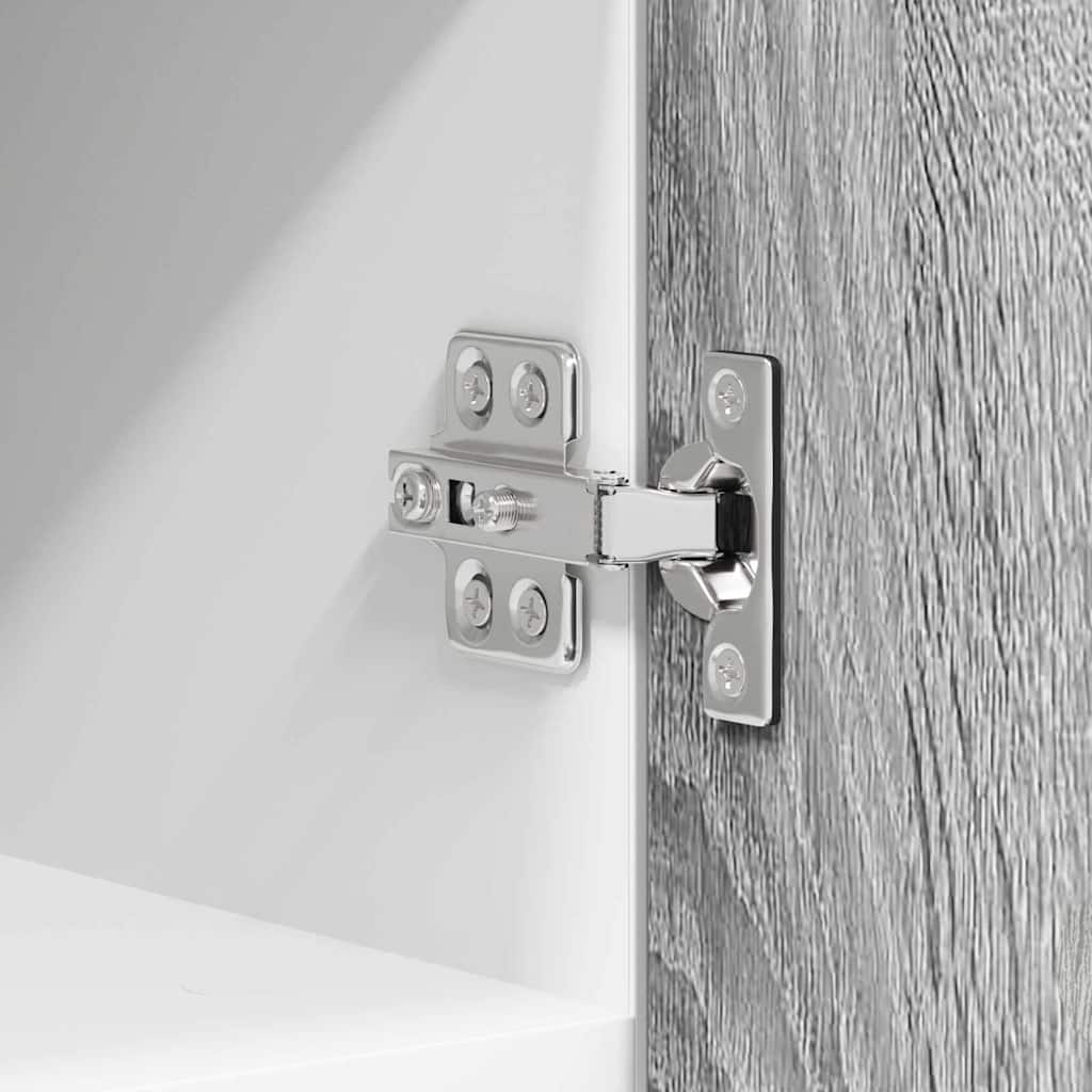 Hanging Cabinet with Door Grey Sonoma and White 30 x 31 x 40 cm