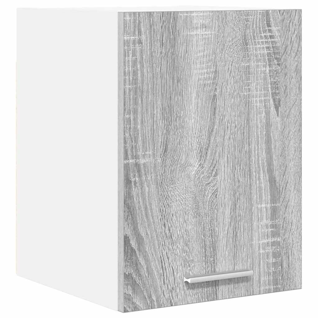 Hanging Cabinet with Door Grey Sonoma and White 30 x 31 x 40 cm