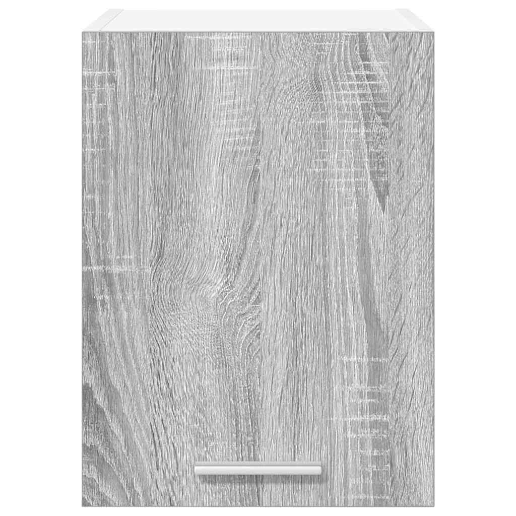 Hanging Cabinet with Door Grey Sonoma and White 30 x 31 x 40 cm