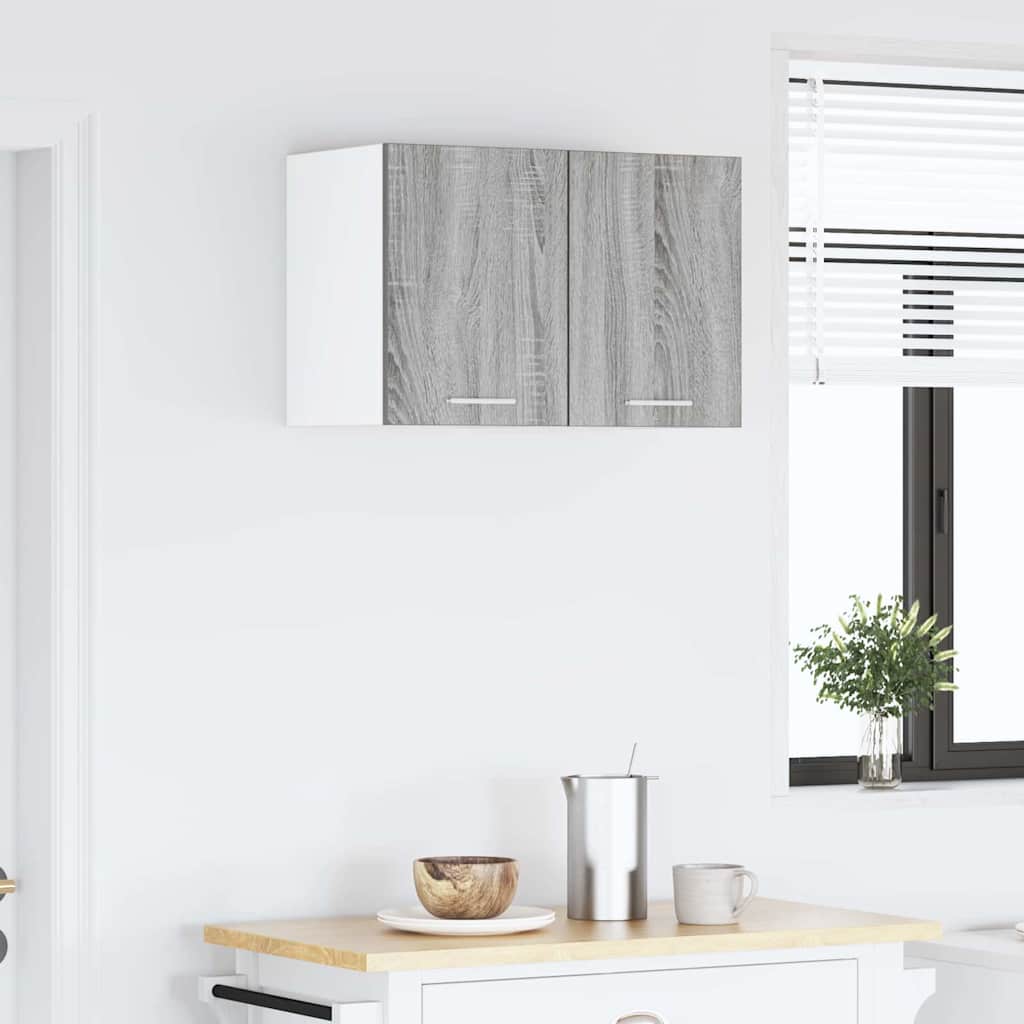 Hanging Cabinet 2 pcs Grey Sonoma and White 30 x 31 x 40 cm