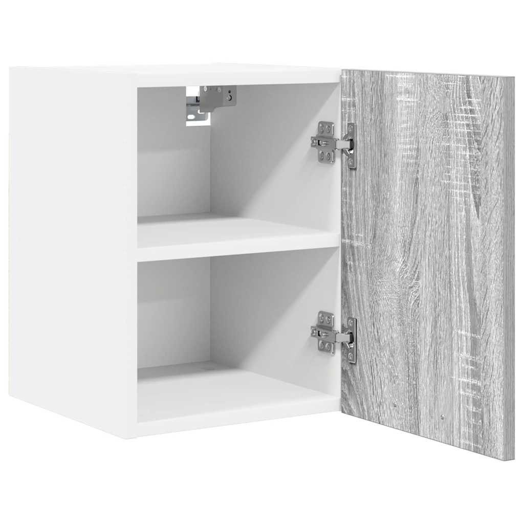 Hanging Cabinet 2 pcs Grey Sonoma and White 30 x 31 x 40 cm