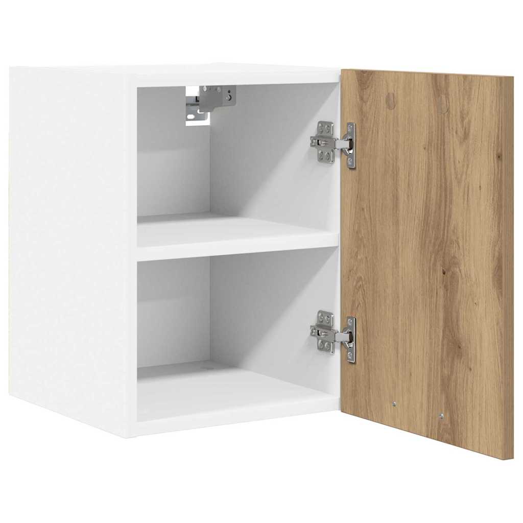 Hanging Cabinet Artisan Oak and White 30 x 31 x 40 cm