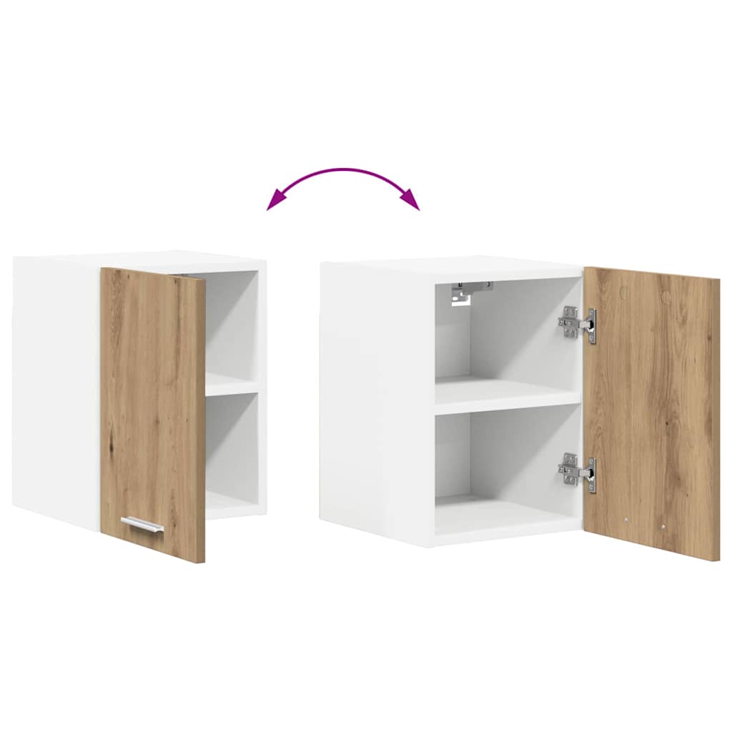 Hanging Cabinet Artisan Oak and White 30 x 31 x 40 cm