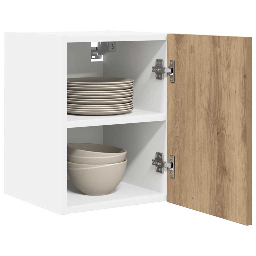 Hanging Cabinet Artisan Oak and White 30 x 31 x 40 cm