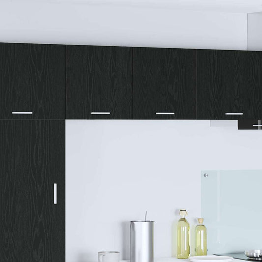 Hanging Cabinet Black Oak and White 40 x 31 x 40 cm