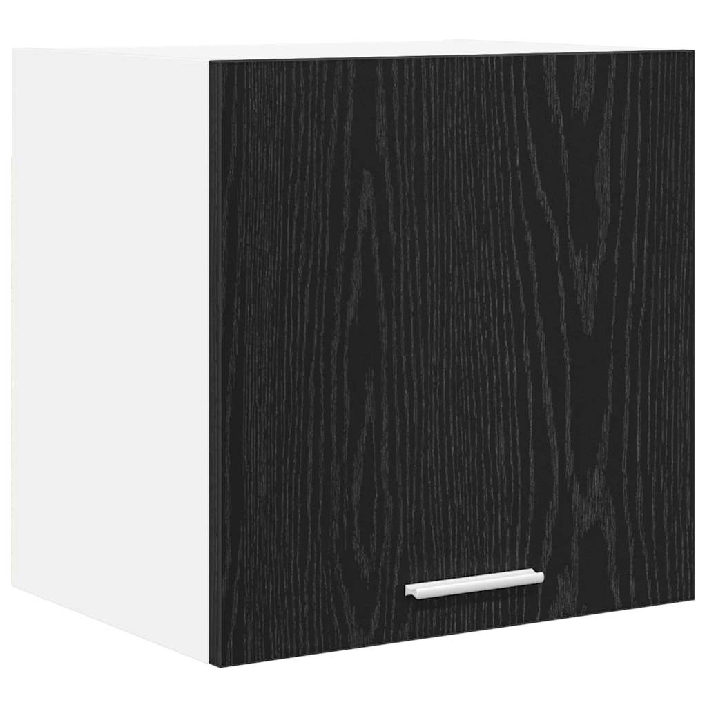 Hanging Cabinet with Door Black Oak and White 40 x 31 x 40 cm