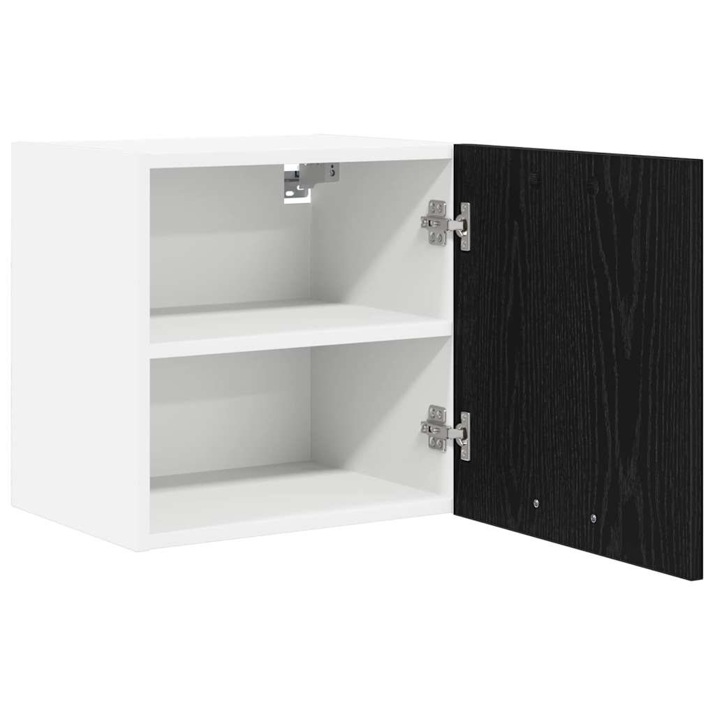 Hanging Cabinet 2 pcs Black Oak and White 40 x 31 x 40 cm
