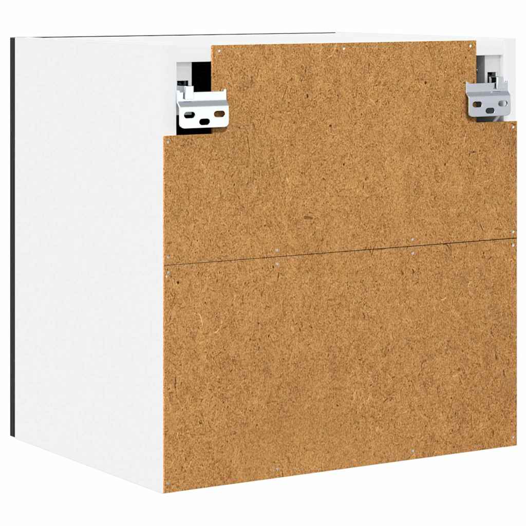 Hanging Cabinet 2 pcs Black Oak and White 40 x 31 x 40 cm