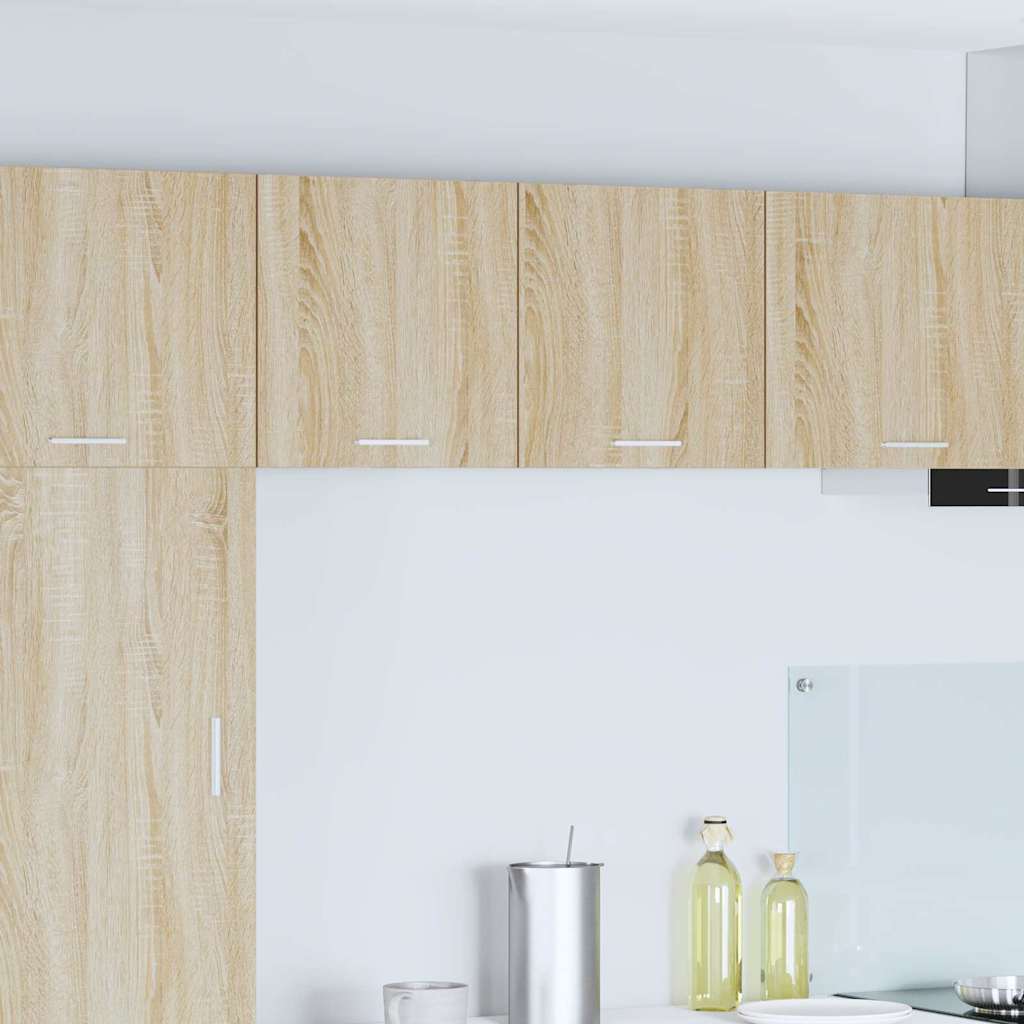 Hanging Cabinet Sonoma Oak and White 40 x 31 x 40 cm