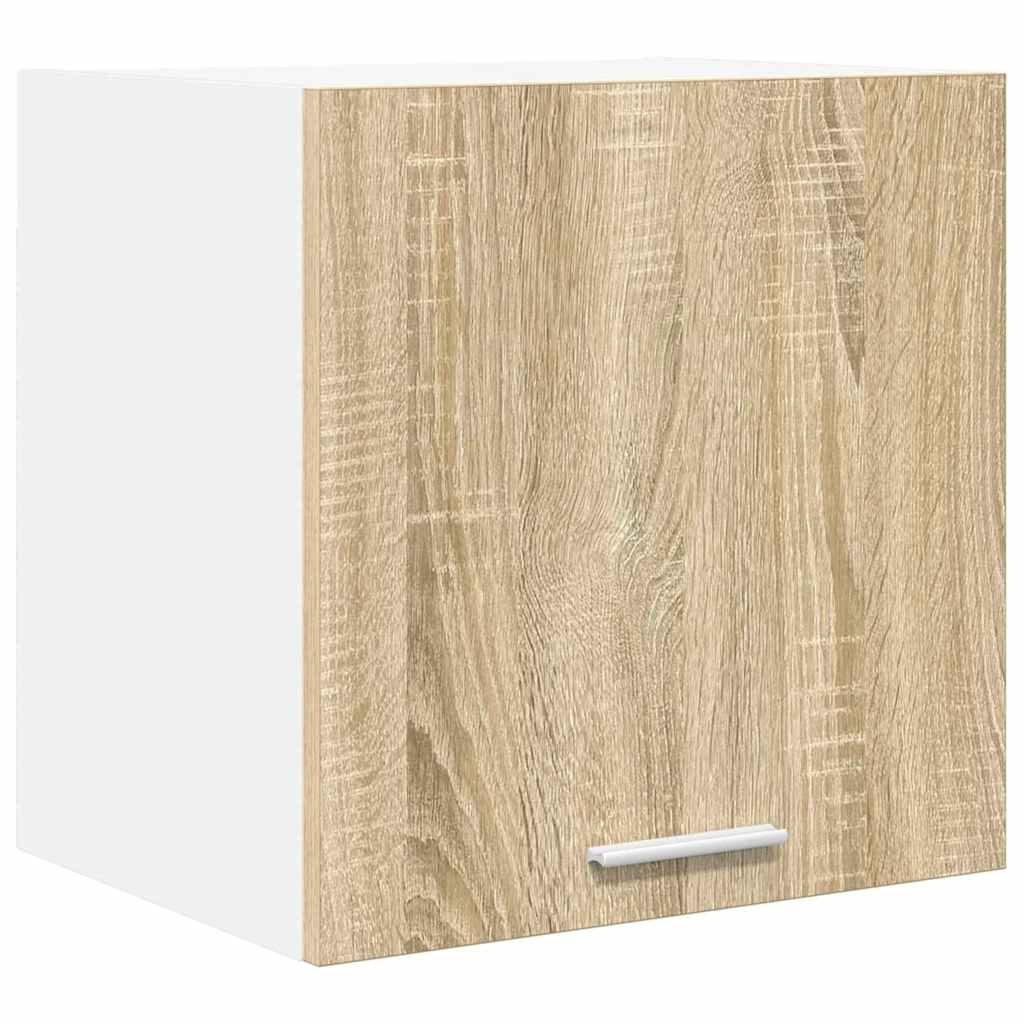Hanging Cabinet Sonoma Oak and White 40 x 31 x 40 cm