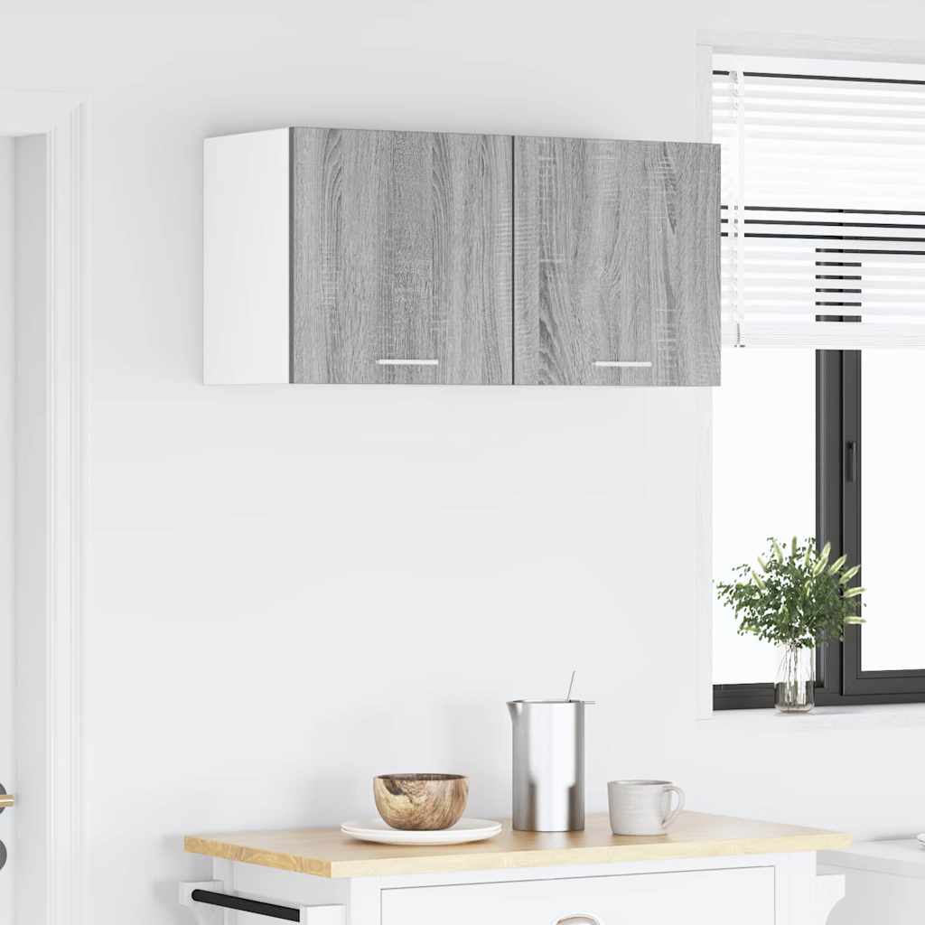 Hanging Cabinet 2 pcs Grey Sonoma and White 40 x 31 x 40 cm