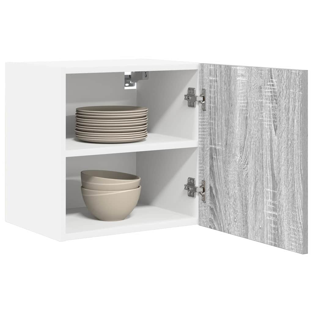 Hanging Cabinet 2 pcs Grey Sonoma and White 40 x 31 x 40 cm