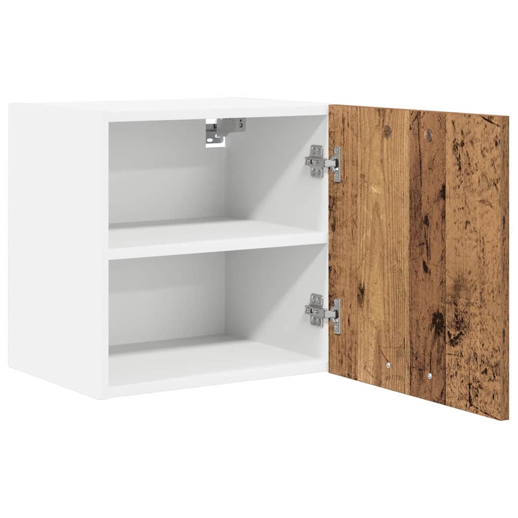 Hanging Cabinet 2 pcs Old Wood and White 40 x 31 x 40 cm