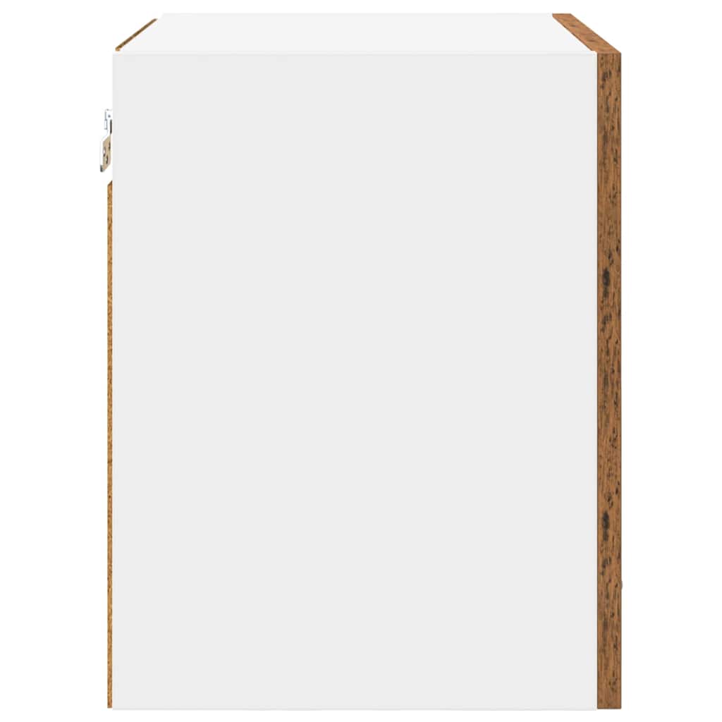 Hanging Cabinet 2 pcs Old Wood and White 40 x 31 x 40 cm