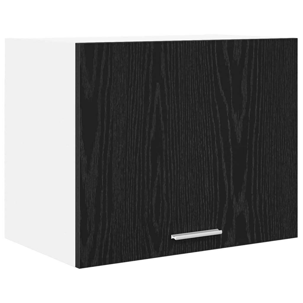 Hanging Cabinet Black Oak and White 50 x 31 x 40 cm