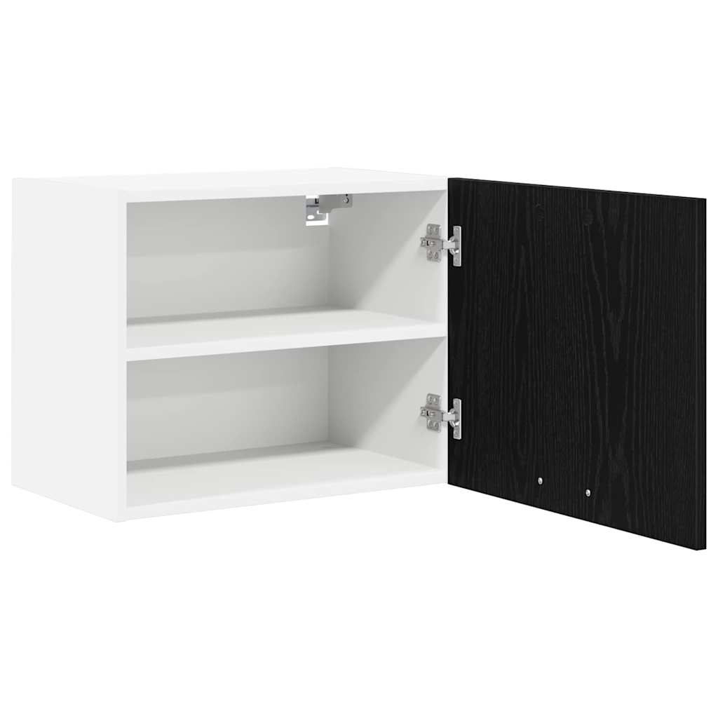 Hanging Cabinet 2 pcs Black Oak and White 50 x 31 x 40 cm