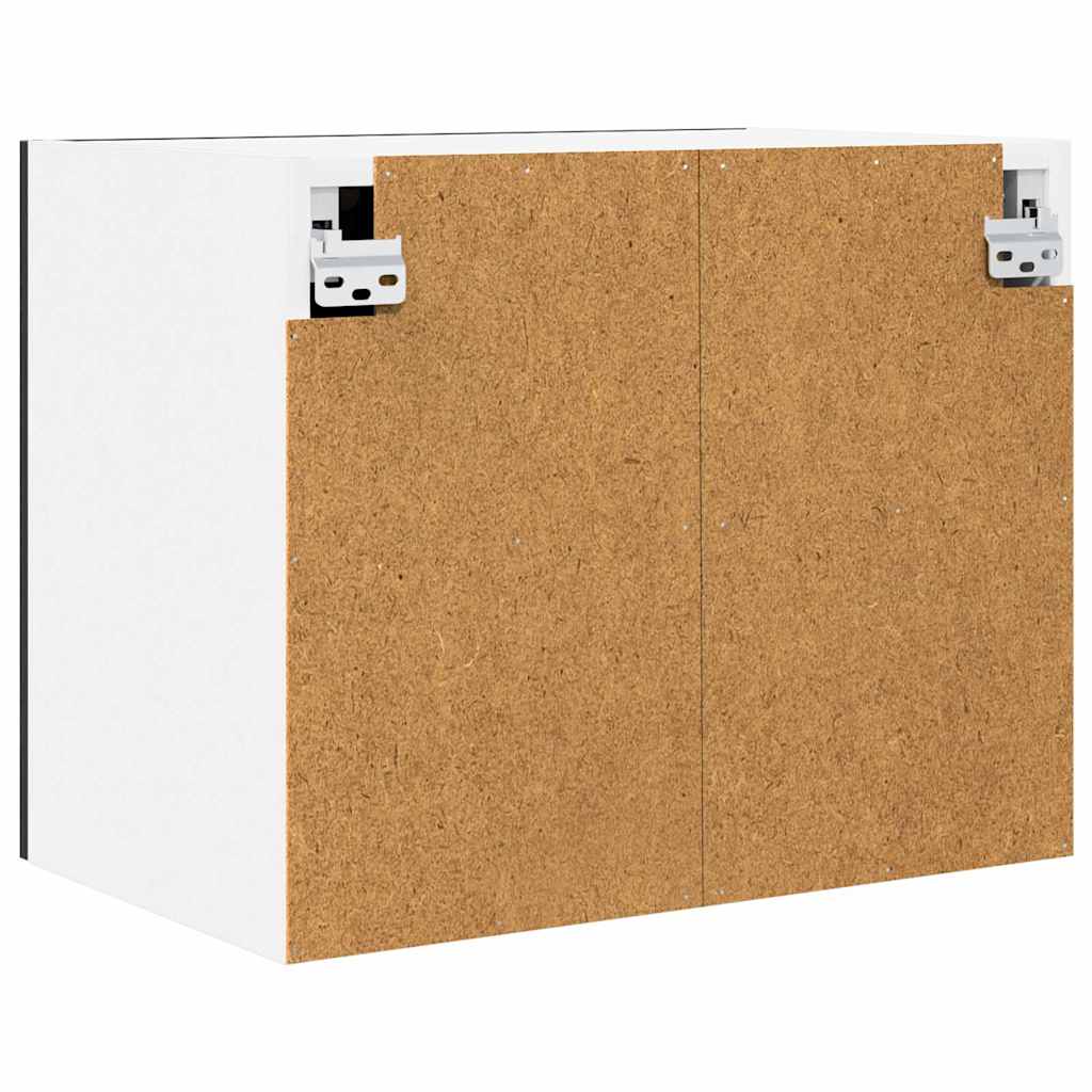 Hanging Cabinet 2 pcs Black Oak and White 50 x 31 x 40 cm