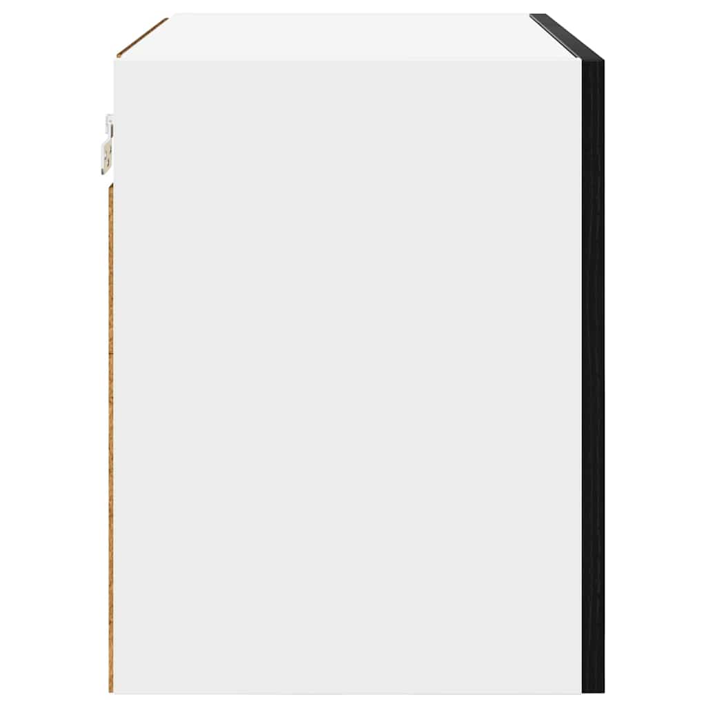 Hanging Cabinet 2 pcs Black Oak and White 50 x 31 x 40 cm
