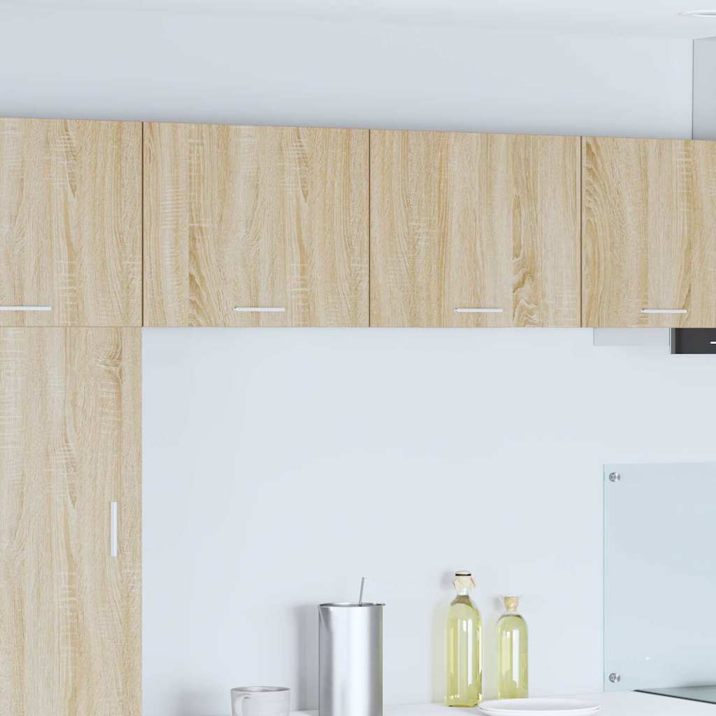 Hanging Cabinet Sonoma Oak and White 50 x 31 x 40 cm