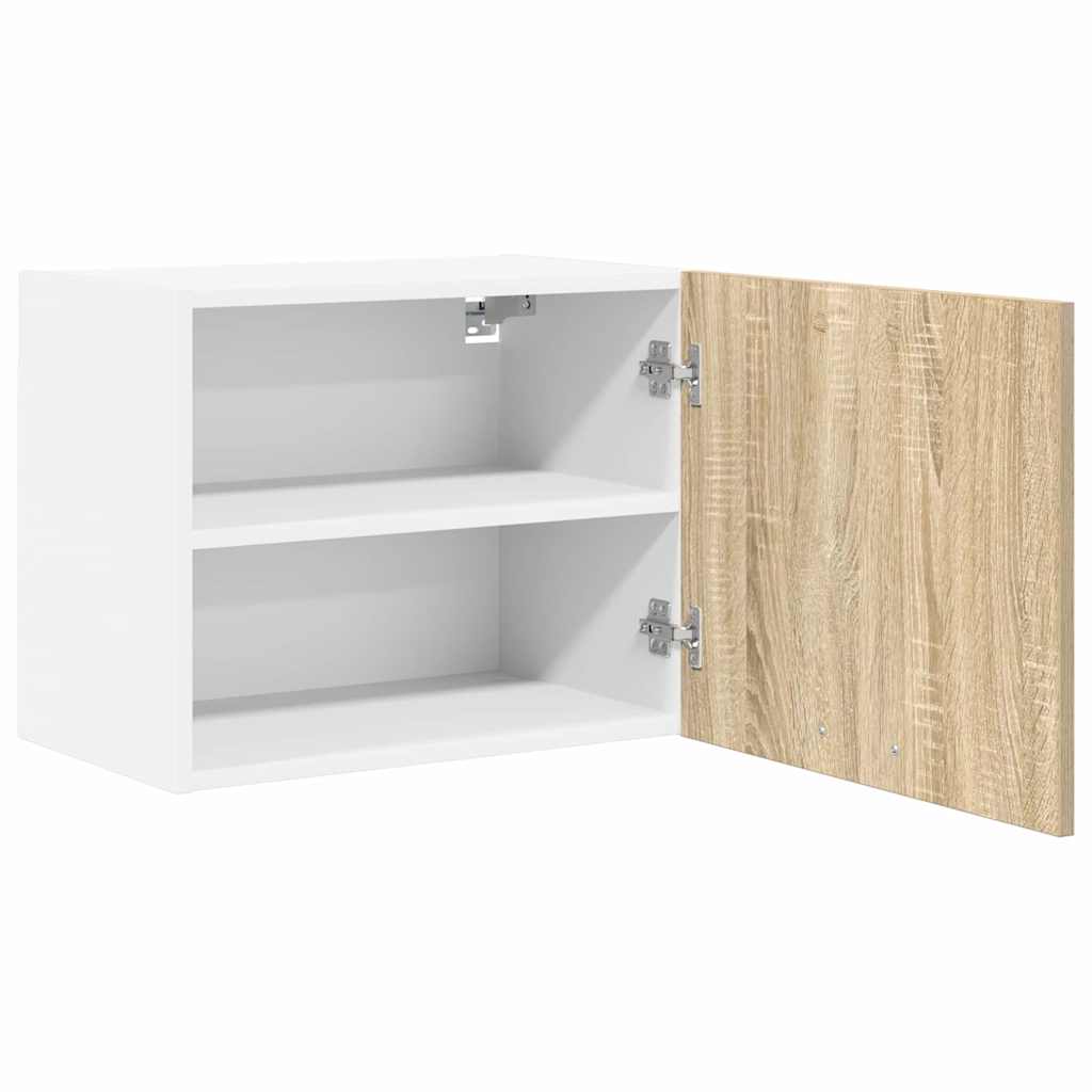 Hanging Cabinet 2 pcs Sonoma Oak and White 50 x 31 x 40 cm