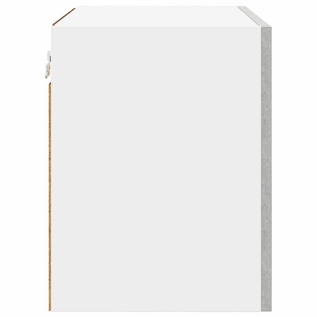 Hanging Cabinet 2 pcs Concrete Grey and White 50 x 31 x 40 cm