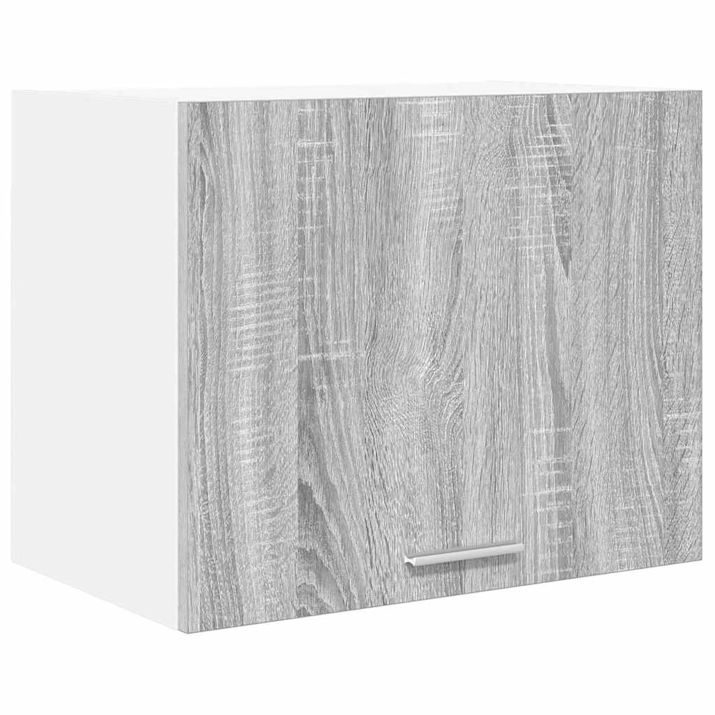 Hanging Cabinet with Door Grey Sonoma and White 50 x 31 x 40 cm
