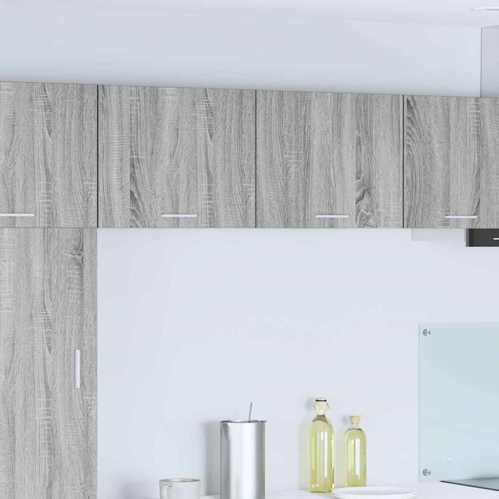 Hanging Cabinet 2 pcs Grey Sonoma and White 50 x 31 x 40 cm