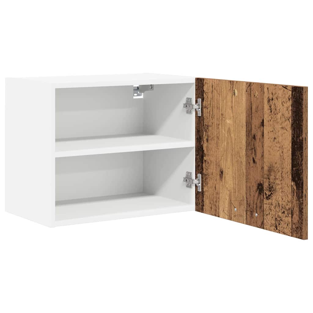 Hanging Cabinet with Storage Old Wood and White 50 x 31 x 40 cm